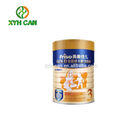 Milk Powder Tin Can Commercial Round Tall Containers For Food Packaging with Plastic Caps